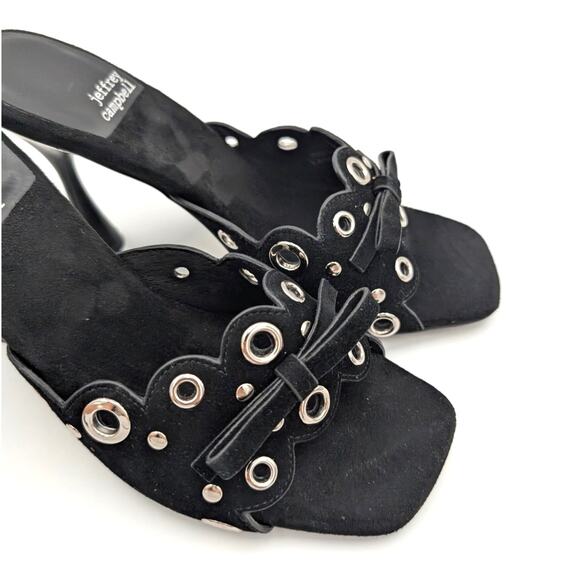 Jeffrey Campbell Odom Studded Slide Sandal Women's Black Size US5.5 EU36 - Picture 11 of 13